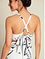 baratos Print Dresses-Cross Back Halter Maxi Dress