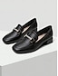 abordables Sandals-Leather Chain Decor Loafers Slip On Shoes