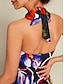 abordables Vestidos de Nochevieja-Knit Tie Knot Floral Maxi Party Dress