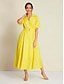 abordables Vestidos casuales-Cotton Belted Maxi Shirt Dress