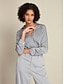 baratos Shirts-Satin Long Sleeve Turndown Shirt