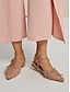 cheap Flats-Low Heel Slingback Fringed Flats