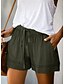 preiswerte Shorts-Damen Basic Alltag Weite Hosen Ausgebeult Tasche Shorts Kurze Hosen Kurz Hose Mikro-elastisch Täglich Festtage Baumwollmischung Einfache Mittlere Taillenlinie Leicht Draussen Hellblau Weinrot Rosa