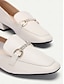 baratos Sandals-Leather Chain Detail Loafers Shoes