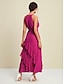 baratos Vestidos de Renda-Chiffon Ruffle Sleeveless Maxi Dress