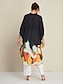 billige Shirts-Graphic Print Chiffon Magyar Sleeve Shirt