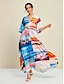 abordables Robes Maxi-Graphic Marine Life Knit Maxi Dress