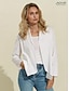 billige Blouses-Solid Long Sleeve Casual Cardigan Beach Wear