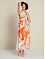 billige Print Dresses-Satin Floral Sleeveless High Neck Maxi Dress