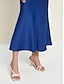 abordables Robes Soirée-Satin Trumpet Midi Dress Backless Short Sleeve