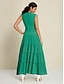 billige Uformelle kjoler-Ruched Chiffon Deep V Maxi Dress