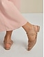 abordables Ballerines-Slingback Fringed Low Heel Flats