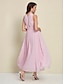 abordables Vestidos casuales-Chiffon Halter Sleeveless Midi Dress