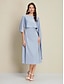 billige Kjoler til nyttårsaften-Satin Mismatched 2 Piece Half Sleeve Midi Dress