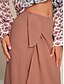 preiswerte Skirts-Cotton Linen Tie Knot Wrap Maxi Skirt