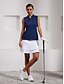 economico abbigliamento donna-Navy Rose Sleeveless Polo Shirt