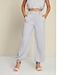 billige Pants-Satin Elegant Full Length Pants