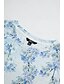 cheap T-Shirts-Women&#039;s T shirt Tee Floral Print Daily Weekend Basic Short Sleeve Round Neck Blue