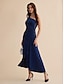 baratos Vestidos de Renda-Sequin Ruffle Sleeveless Maxi Dress