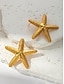 cheap Earrings-Stainless Steel Starfish Earrings