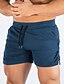 billige Løpe- og joggeklær-Herre Atletisk shorts Joggeshorts Gymshorts Snorer Sidelommer Delt Ensfarget Pustende Hurtigtørkende utendørs Atletisk Strand Fritid Shorts Svart Hvit Mikroelastisk