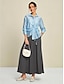 billige Shirts-Drawstring Drop Shoulder Tencel Shirt