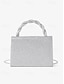 cheap Clutches &amp; Evening Bags-Braided Handle Silver Handbag