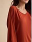 abordables Two Piece Sets-Women&#039;s Bolero Top Black Red 3 4 Sleeve Casual Daily Round Neck Regular Fit