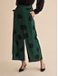 cheap Two Piece Sets-Pleated Long Sleeve Casual Deep V Shirt &amp; Polka Dot Pants Two Piece Set