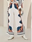 preiswerte Pants-Satin Wide Leg Maxi Bohemia Vacation Pants