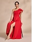 cheap Party Dresses-Satin Peplum Hem Solid Maxi Dress