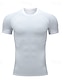 cheap Running &amp; Jogging Clothing-Men&#039;s Compression Shirt Running Shirt Patchwork Short Sleeve Tee Tshirt Athletic Athleisure Summer Spandex Breathable Quick Dry Moisture Wicking Soft Fitness Gym Workout Running Sportswear Activewear