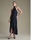 baratos Vestidos de Renda-Ruffle Halter Tie Back Elegant Party Dress