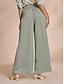 baratos Pants-Casual Wide Leg Maxi Culottes