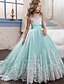 cheap Girls&#039; Dresses-Elegant Sleeveless Lace Floral Princess Dress