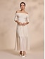 cheap Casual Dresses-Chiffon Patchwork Off Shoulder Elegant Maxi Dress