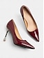 economico pumps e tacchi-Patent Leather Crystal Studded Pumps