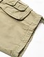 abordables Shorts-Homme Short Cargo Short Short de travail Couleur unie Multi poche Longueur genou Coton Sortie Vêtement de rue Classique Vert Bleu