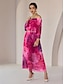 abordables Print Dresses-Off Shoulder Floral Chiffon Midi Dress