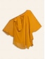 abordables Blouses-One Shoulder Knotted Chiffon Blouse