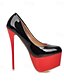 abordables Pumps &amp; Heels-elegantes tacones altos con plataforma en negro y rojo para mujer, perfectos para salidas nocturnas y eventos especiales