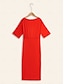 economico Abiti da festa-Party Shirred Midi Dress