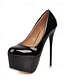 baratos Pumps &amp; Heels-salto alto plataforma preto e vermelho feminino elegante - perfeito para saídas noturnas e eventos especiais