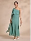 preiswerte Silvester Kleider-Chiffon Peplum Ruffle Maxi Dress