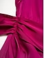 cheap Party Dresses-Satin Knotted Wrap Drop Shoulder Maxi Dress