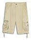 abordables Shorts-Homme Short Cargo Short Short de travail Couleur unie Multi poche Longueur genou Coton Sortie Vêtement de rue Classique Vert Bleu