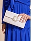 abordables Clutches &amp; Evening Bags-Rhinestone Buckle Satin Evening Bag