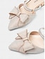 abordables Ballerines-Rhinestone Bow Pointed Toe Slip On Mules