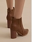 economico Boots-Stylish High Heels Faux Leather Chelsea Boots