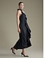 abordables Vestidos de Nochevieja-Ruffle Halter Tie Back Elegant Party Dress